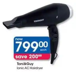 Clicks Toni&Guy Ionic AC Hairdryer offer