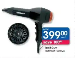 Clicks Toni&Guy 1800 Watt Hairdryer offer