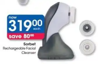 Clicks Sorbet Rechargeable Facial Cleanser offer