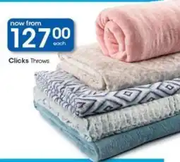 Clicks Clicks Throws offer