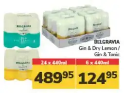 Manzini Cash & Carry BELGRAVIA Gin & Dry Lemon/ Gin & Tonic 6 x 440ml offer
