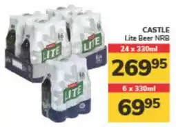 Manzini Cash & Carry CASTLE Lite Beer NRB 6 x 330ml offer