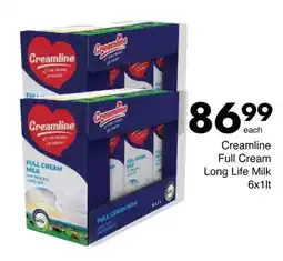 Save Hyper Creamline Full Cream Long Life Milk 6x1lt offer
