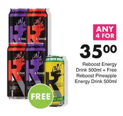 Reboost Energy Drink 500ml + Free Reboost Pineapple Energy Drink 500ml