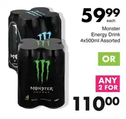 Save Hyper Monster Energy Drink 4x500ml Assorted offer