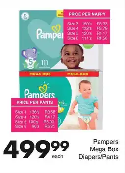 Save Hyper Pampers Mega Box Diapers/Pants offer