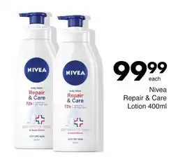 Save Hyper Nivea Repair & Care Lotion 400ml offer