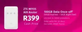 Vodacom ZTE MF935 Mifi Router offer