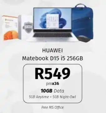 Vodacom HUAWEI Matebook D15 i5 256GB offer