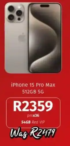 Vodacom iPhone 15 Pro Max 512GB 5G offer