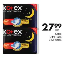 Save Hyper Kotex Ultra Pads 7's/8's/10's offer