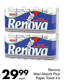 Save Hyper Renova Maxi Absorb Plus Paper Towel 4's offer