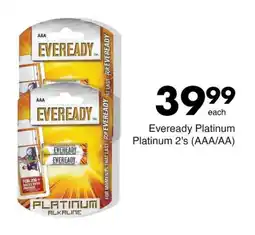 Save Hyper Eveready Platinum Platinum 2's (AAA/AA) offer
