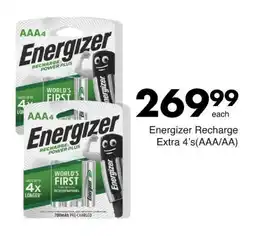 Save Hyper Energizer Recharge Extra 4's (AAA/AA) offer