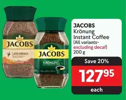 Makro JACOBS Krönung Instant Coffee (All variants- excluding decaf) 200 g offer