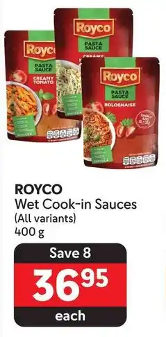 Makro ROYCO Wet Cook-in Sauces (All variants) 400g offer