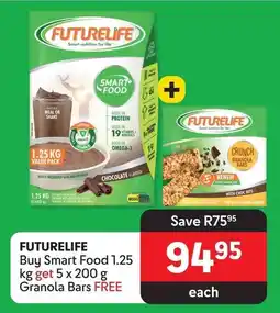 Makro FUTURELIFE Buy Smart Food 1.25 kg get 5 x 200 g Granola Bars FREE offer