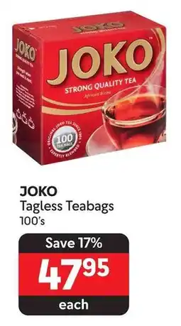 Makro JOKO Tagless Teabags offer