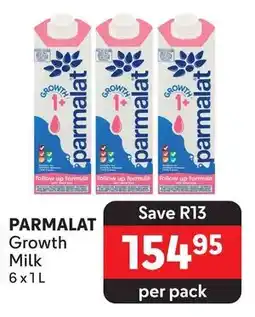 Makro PARMALAT Growth Milk 6x1L offer