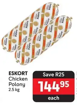 Makro ESKORT Chicken Polony 2.5kg offer