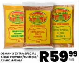 Take 'n Pay OSMAN'S EXTRA SPECIAL CHILLI POWDER/TUMERIC/ A1 MIX MASALA offer