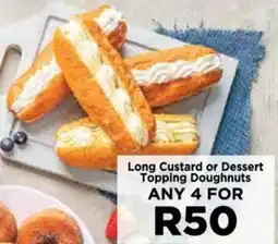 Food Lover's Market Long Custard or Dessert Topping Doughnuts offer
