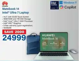 Incredible Connection HUAWEI Matebook 14 Intel Ultra 7 Laptop offer