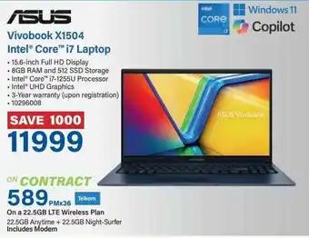 Incredible Connection ASUS Vivobook X1504 Intel Core i7 Laptop offer