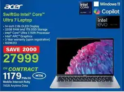 Incredible Connection Acer Swift Go Intel Core Ultra 7 Laptop offer