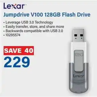 Incredible Connection Lexar Jumpdrive V100 128GB Flash Drive offer