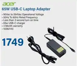 Incredible Connection Acer 65W USB-C Laptop Adapter offer