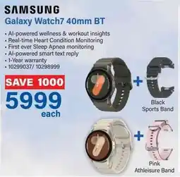 Incredible Connection SAMSUNG Galaxy Watch7 40mm BT offer