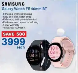 Incredible Connection SAMSUNG Galaxy Watch FE 40mm BT offer