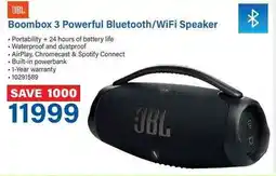Incredible Connection JBL Boombox 3 Powerful Bluetooth/WiFi Speaker offer