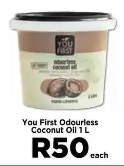 Food Lover's Market You First Odourless Coconut Oil 1 L offer