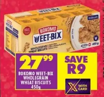 Shoprite BOKOMO WEET-BIX WHOLEGRAIN WHEAT BISCUITS 450g offer
