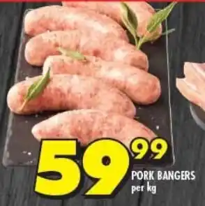 Shoprite PORK BANGERS per kg offer