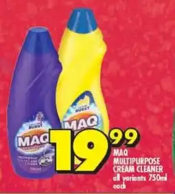 Shoprite MAQ MULTIPURPOSE CREAM CLEANER all variants 750ml each offer