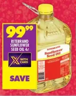 Shoprite RITEBRAND SUNFLOWER SEED OIL 4L offer