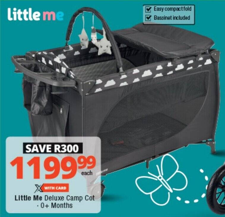 Little Me Deluxe Camp Cot 0 Months offer at Checkers