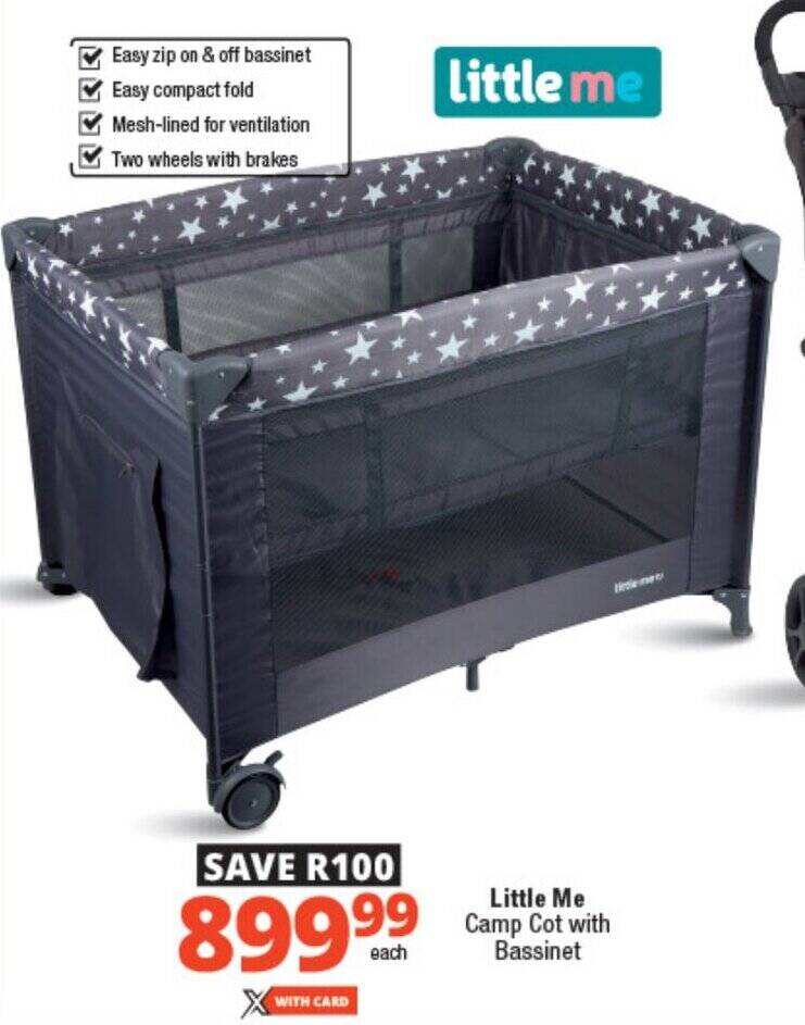 Little me camp cot checkers best sale