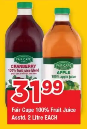 OK Grocer Fair Cape 100% Fruit Juice Asstd. offer