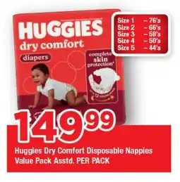 OK Grocer Huggies Dry Comfort Disposable Nappies Value Pack Asstd. offer