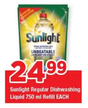 OK Grocer Sunlight Regular Dishwashing Liquid Refill offer