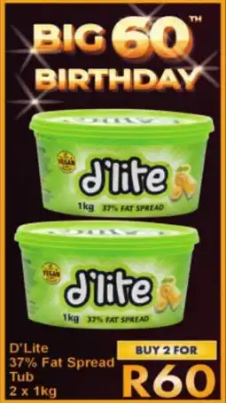 President Hyper D'Lite 37% Fat Spread Tub offer