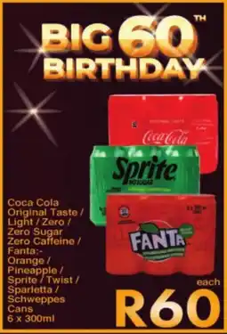President Hyper Coca Cola Orignal Taste/ Light/ Zero/ Zero Sugar/ Zero Caffeine/ Fanta Orange/ Pineapple/ Sprite/ Twist/ Sparletta/ Schweppes offer