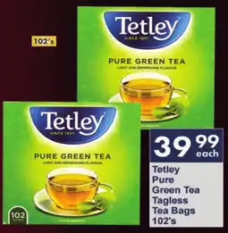 President Hyper Tetley Pure Green Tea Tagless Tea Bags offer