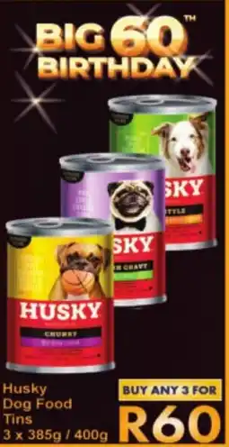 President Hyper Husky Dog Food Tins offer