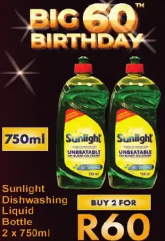 President Hyper Sunlight Dishwashing Liquid Bottle offer