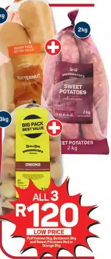 Pick n Pay Hypermarket PnP Onions, Butternut and Sweet Potatoes Red or Orange offer